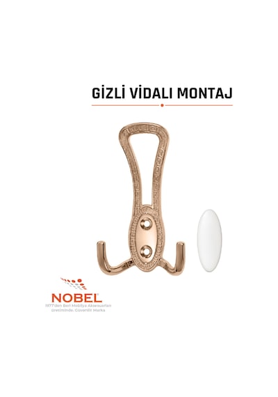 Seçi L Portmanto Askısı, Metal Vestiyer Askısı, Anti K Sari , Duvar Ve Dolap Askılığı 5'li Set Vidalı