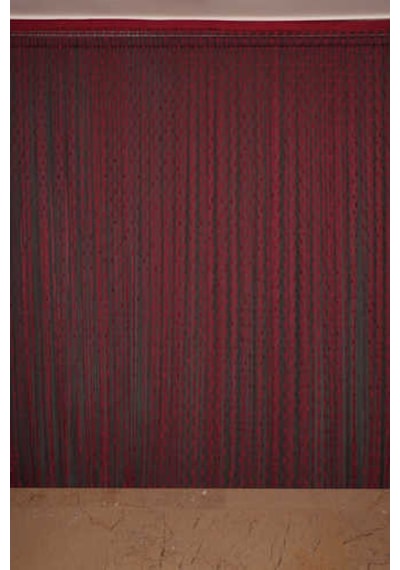 Küçük Puanlı Model Bordo Renk Hazır Ip Perde 300x270 Cm