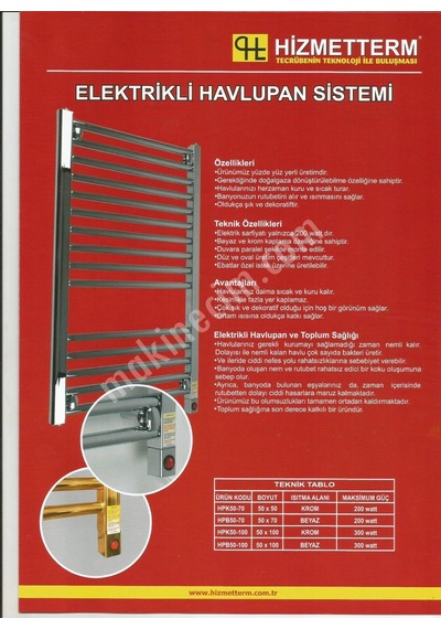 Hizmetterm Elektrikli Havlupan Krom