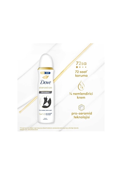 2 Adet Dove Deodorant Invisible Dry Sprey Kadın 150 Ml