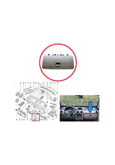 Torpido Alt Kapağı Renault Kangoo Kubistar Mk1 1997-2009 İçin Standart