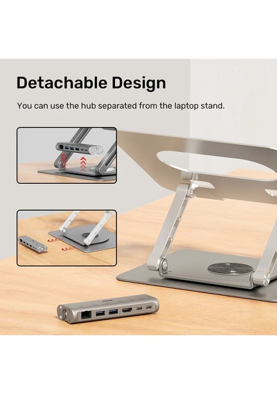 Unıtek 360d Metal 15.6 Notebook Stand Ve 5' I 1 Arada Dockıng Statıon D1109b