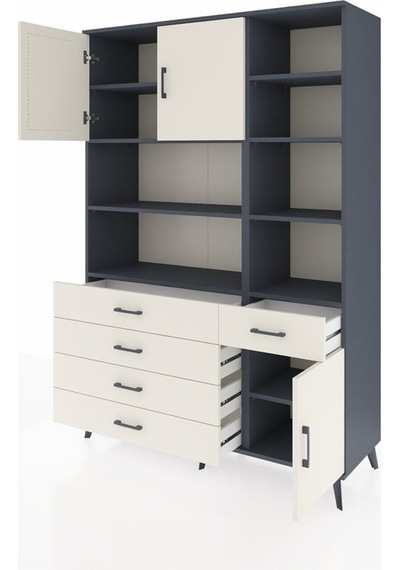 Hyperion Dolap 9 Raflı 5 Çekmeceli 3 Kapaklı 132x44x195 Antrasit-aytaşı/aytaşı Aytası/aytası Hyperion Dolap 9 Raflı 5 Çekmeceli 3 Kapaklı 132x44x195 Antrasit-aytaşı/aytaşı Aytası/aytası