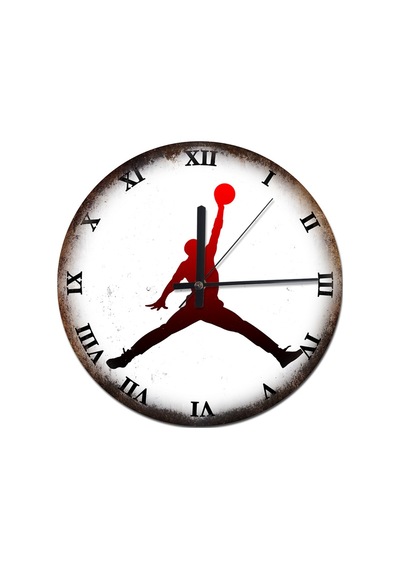 Nba Jordan Basket Roma Rakamlı Desenli Duvar Saati (407685232)