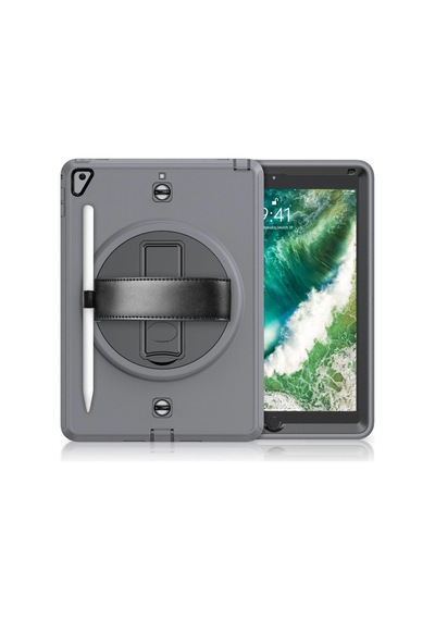 Apple iPad 5 Air 9.7 Kılıf Strap-c Otterbox Tablet Kapak - Gri İtdark35154