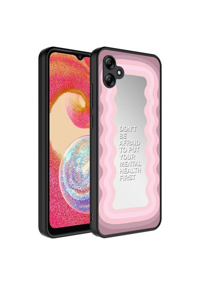 Noktaks - Galaxy Uyumlu A04e Uyumlu - Kılıf Aynalı Desenli Kamera Korumalı Parlak Mirror Kapak - Ayna - T26815 Ayna