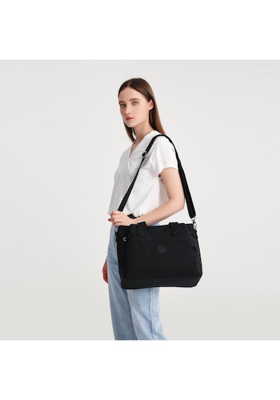 Smart Bags Omuz Askılı Kadın Çantası Krinkıl Kumaş 53310 Kahverengi