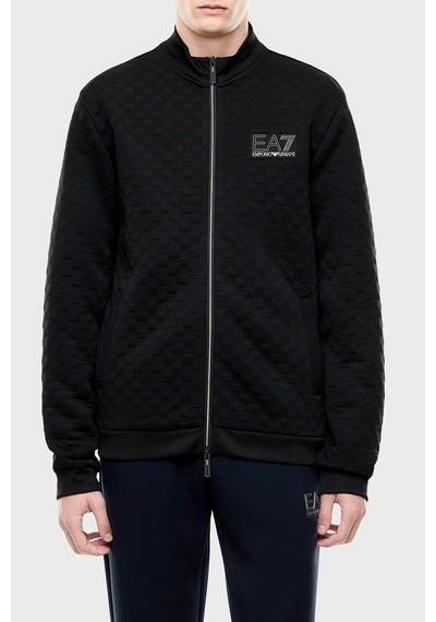 Ea7 Logolu Regular Fit Dik Yaka Fermuarlı Erkek Sweat Sweat 7m002246 Af26241 Uc001 Siyah