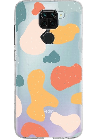 Xiaomi Redmi Note 9 Uyumlu Kapak Grunge Tasarımlı Şeffaf Silikon Kılıf Şeffaf