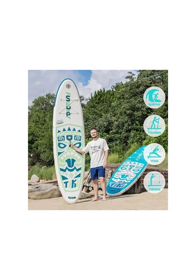 Funawater Tiki Şişme Sup Board/stand Up Paddle Board Pati Dostu Yüzey 320x85x15 Cm