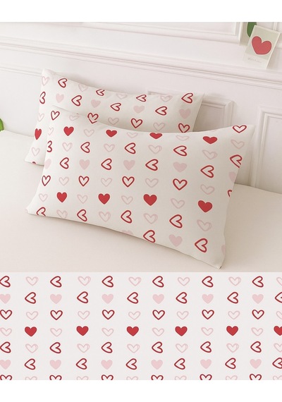 Lionas Desenli Pamuklu Kalpli Desen Yastık Kılıfı 2 Adet 50 X 70 Cm Ekru