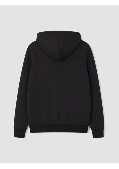 Lcw Everyday Siyah Kapüşonlu Kadın Fermuarlı Sweatshirt