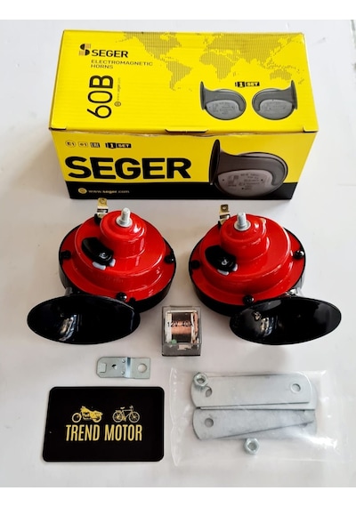 12V Seger Dadat Motosiklet Korna Tk Çift Fişli - Role Hediyeli