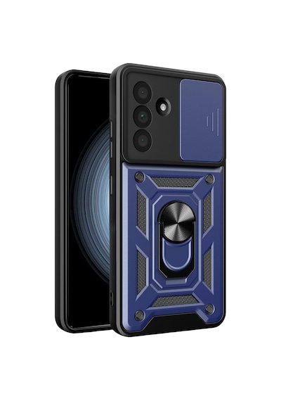 Newface Samsung Galaxy A37 5g Pars Lens Yüzüklü Silikon - Lacivert