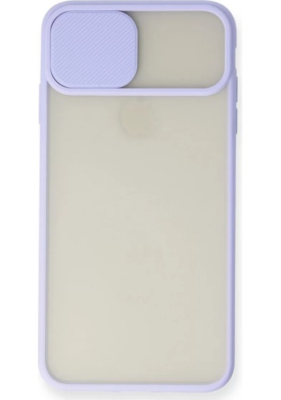 Newface Apple Apple iPhone Uyumlu  X Kılıf Palm Buzlu Kamera Sürgülü Silikon - Lila