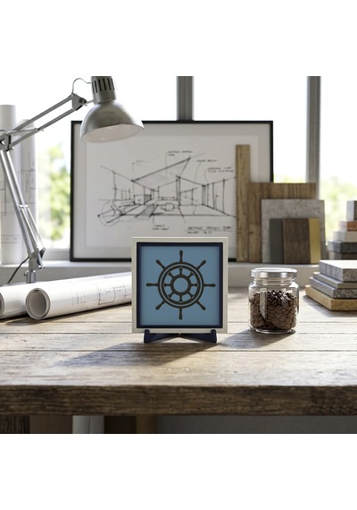 Deniz Temalı Modern Dekoratif Obje, Ofis Ve Ev İçin Anlamlı Ve Estetik Hediye 10x10 Cm