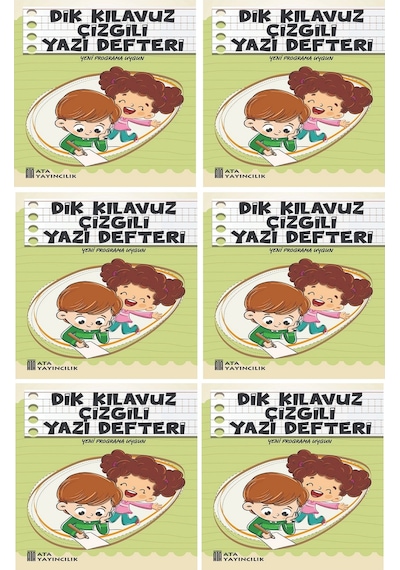 1. Sınıf Yeni Müfredata Uygun Dik Kılavuz Çizgili Yazı Defteri Küçük Boy 6 Adet
