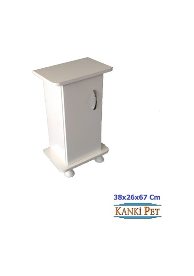 Kanki Pet  Akvaryum Mdf Sehpası Beyaz 38 x 26 x 67 CM