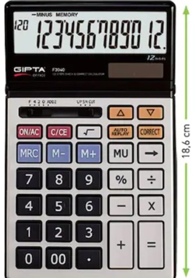 Gıpta F3040 Masaüstü 12 Hane Hesap Makinesi