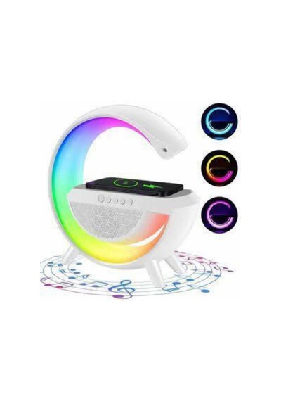 Bluetooth - 895 - Hoparlör G Şekli Atmosfer Akıllı Rgb Lamba Wireless - Flzdgnkr - Kablosuz Şarj