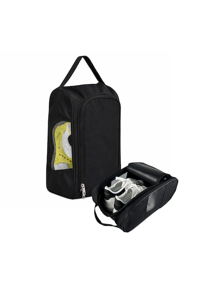 Microcase Çok Amaçlı Fileli Ayakkabı Düzenleyici Seyahat Çantası Hurç 34x23x14 Cm 1 Adet Al5503 Siyah