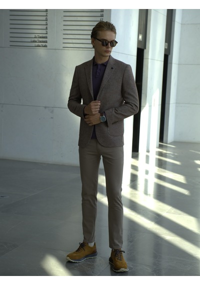 Erkek Yün Ceket Mono Yaka Üstten Torba Cep Çift Yırtmaçlı Slim Fit Ceket Ncs Jeans 4002-Kiremit Erkek Yün Ceket Mono Yaka Üstten Torba Cep Çift Yırtmaçlı Slim Fit Ceket Ncs Jeans 4002-Kiremit