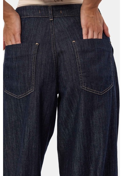 it's basic Kadın İndigo Selvedge 7s6-50 Balon Jogger Fit Denim Jean