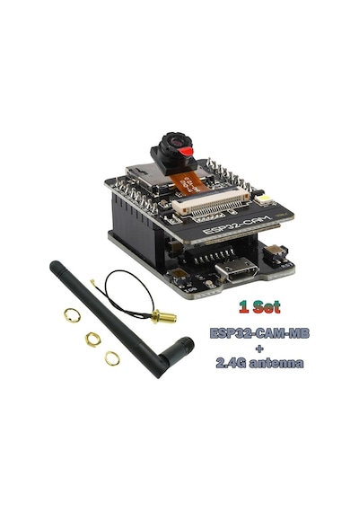 Esp32-cam Wifi Kamera Modülü Ve Usb Ttl Programlayıcı Seti Kablosuz Iot Kamera Geliştirme Kiti
