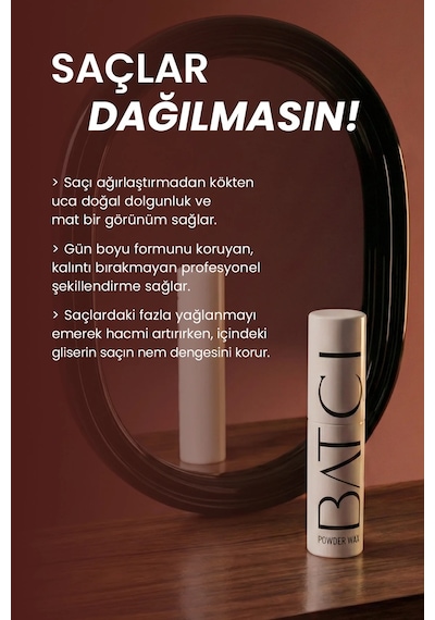 Batçı Hair Atelier Saç Şekillendirici Toz Pudra Wax 20 ML