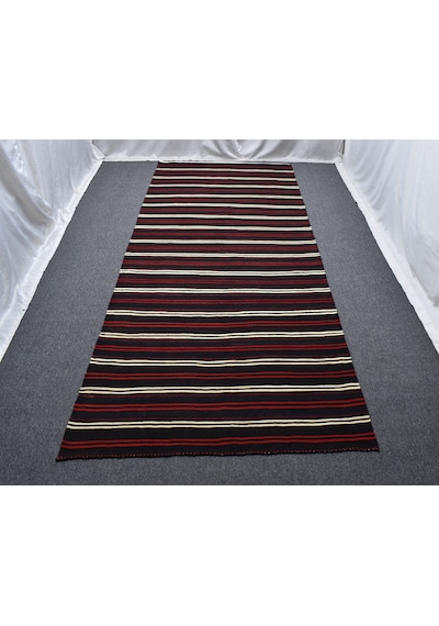 Zehra Abla Halı Yeni El Dokuma İnce Çubuklu Yağcıbedir Balıkesir Yün Kilim 6295