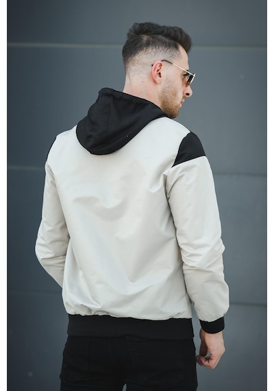 Oksit Believe Baskılı Suya Dayanaklı Slim Fit Erkek Mevsimlik Mont Yağmurluk 001
