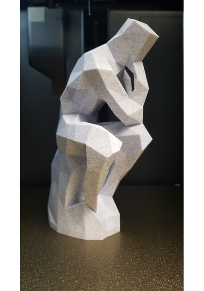 Beyaz Modern Düşünan İnsan Figürü Hediyelik Ev Ofis İçin 14cm