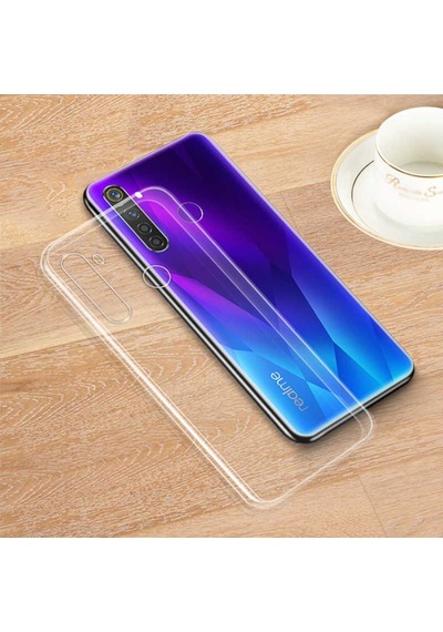 Rba Aksesuar Realme 5 Pro Kılıf Rba Süper Silikon Kapak - Renksiz Çok Renkli