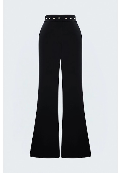 Sateen Sally İspanyol Paça Pantolon Siyah
