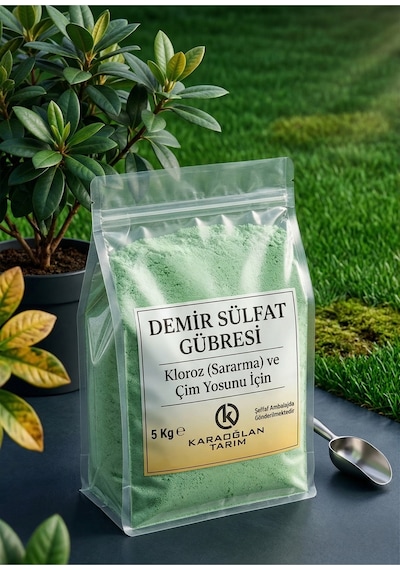 Demir Sülfat Gübresi Sararma Ve Çimde Yosun İçin 5 Kg 1 Adet