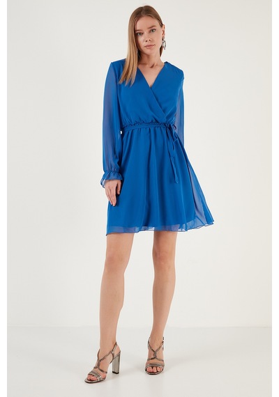 Lela Bayan Elbise 6051467 Mavi Mavi