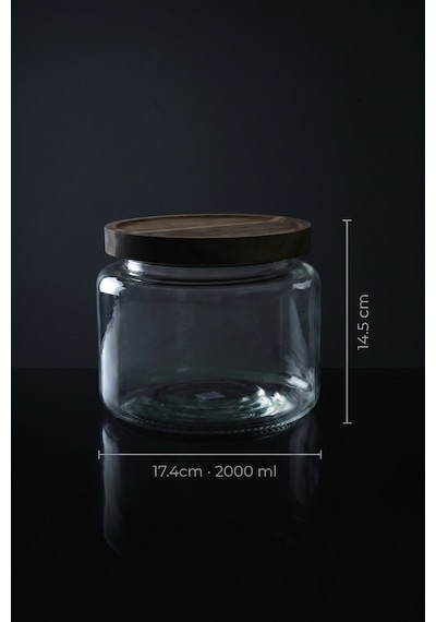 Bosco Akasya Kapaklı Cam Kavanoz - 2000 Ml Şeffaf