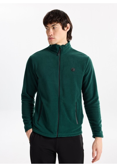 Discovery Expedition D5wm-swt3301 Yeşil Dik Basic Erkek Polar Sweatshırt Koyu Yeşil
