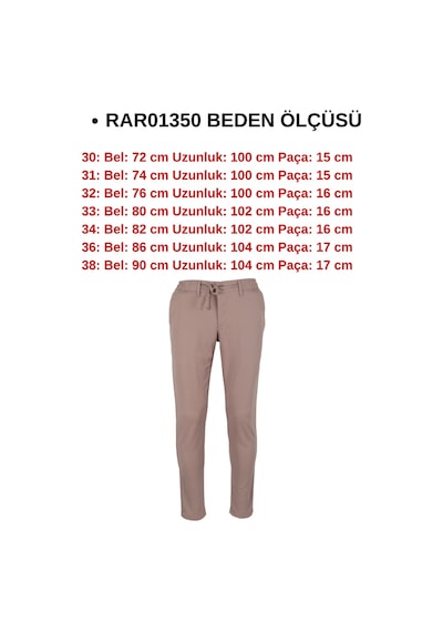 Modarar Erkek Jogger Pantolon Bel Bağcıklı Dar Kesim Rar01350 Bej
