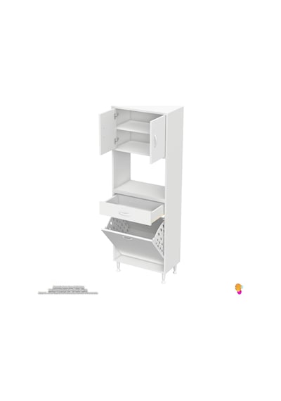 Modilayn Arda 60x173x32,5 Cm 1 Çekmece 1 Göz Sepetli Ve 3 Raf Akıllı Dolap İle Dağınıklığa Son Beyaz Modilayn Arda 60x173x32,5 Cm 1 Çekmece 1 Göz Sepetli Ve 3 Raf Akıllı Dolap İle Dağınıklığa Son Beyaz