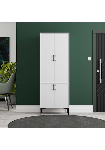 5030 Royal 4 Kapaklı 5 Askılı Portmanto Beyaz