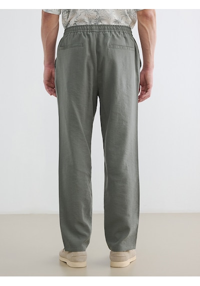 Lcw Vision Haki Regular Fit Keten Görünümlü Erkek Pantolon Lcw Vision Haki Regular Fit Keten Görünümlü Erkek Pantolon