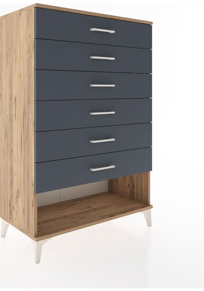 Hyperion Dolap 6 Çekmeceli 88x44x134 Çam-antrasit Çam Hyperion Dolap 6 Çekmeceli 88x44x134 Çam-antrasit Çam