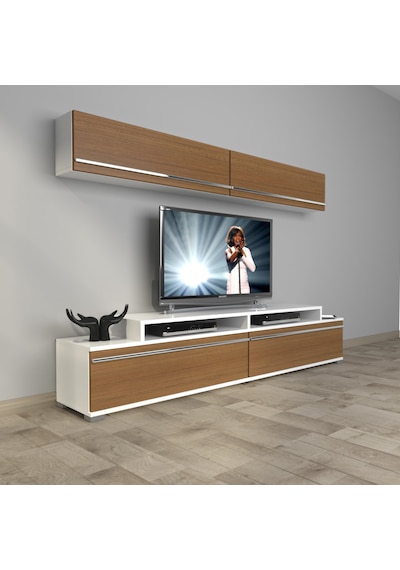 Decoraktiv Ekoflex 5 Mdf Tv Ünitesi Tv Sehpası Beyaz - Ceviz