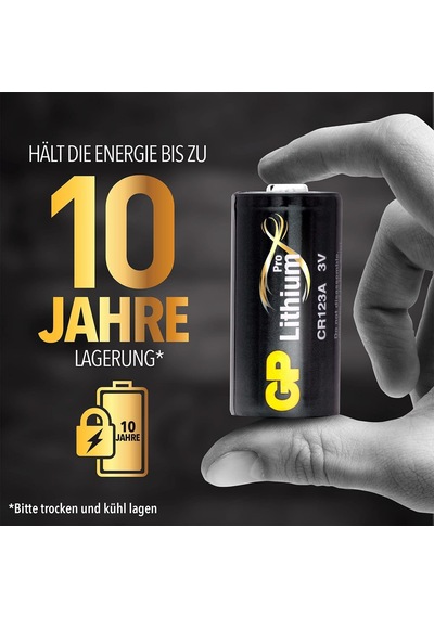 Batteries Gpcr123a Dl123a/cr123a Boy Lityum Pil, 3 Volt, Tekli Kart