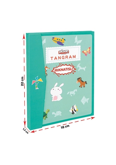 03 569 Ahşap Manyetik Tangram -pilsan Oyuncak - Grsy-890754 1 Adet