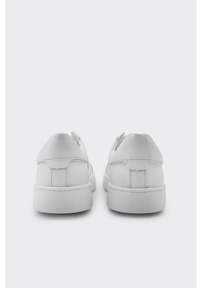 Derinet Comfort Taban Hakiki Deri Erkek Sneaker Beyaz Beyaz