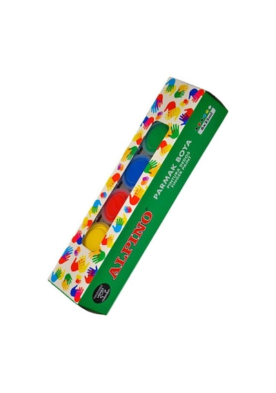 Parmak Boyası 6 Renk 25 Ml 1 Paket 6 Lı Parmak Boya Alpino Anasınıfı Okul Öncesi Kreş Etkinlik