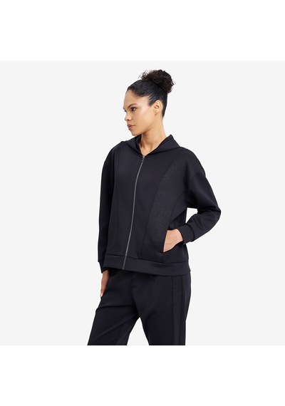 Lescon Siyah Kadın Fermuarlı Kapüşonlu Sweatshirt 26n-2134