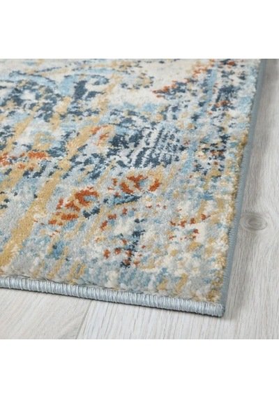 Ikea Overlund Halı 160 X 235 Cm Mavi - Sarı - Kahverengi Çok Renkli